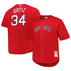 David Ortiz Boston Red Sox Mitchell & Ness Big & Tall Cooperstown Mesh Batting Practice Jersey - Red - Mitchell & Ness Sale