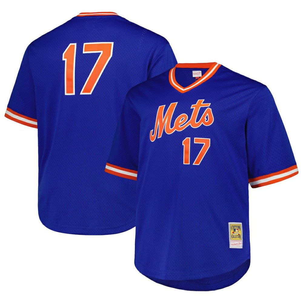 Keith Hernandez New York Mets Mitchell & Ness 1986 Cooperstown Collection Mesh Pullover Jersey - Royal - Mitchell & Ness Lifestyle