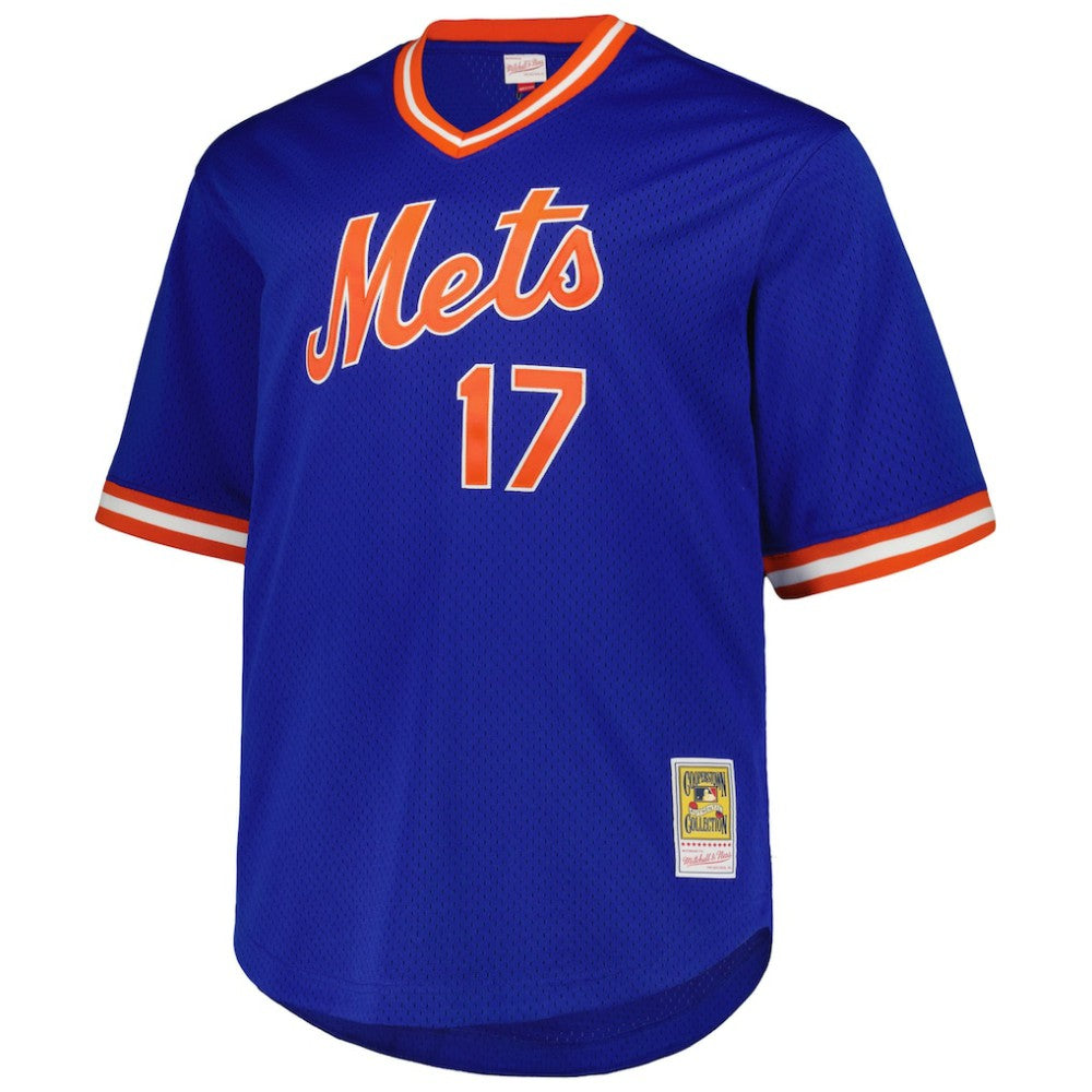 Keith Hernandez New York Mets Mitchell & Ness 1986 Cooperstown Collection Mesh Pullover Jersey - Royal - Mitchell & Ness Lifestyle