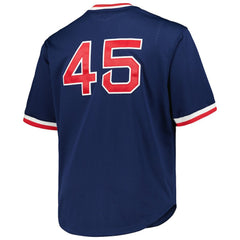 Pedro Martinez Boston Red Sox Mitchell & Ness 1999 Cooperstown Collection Mesh Pullover Jersey - Navy - Mitchell & Ness Lifestyle