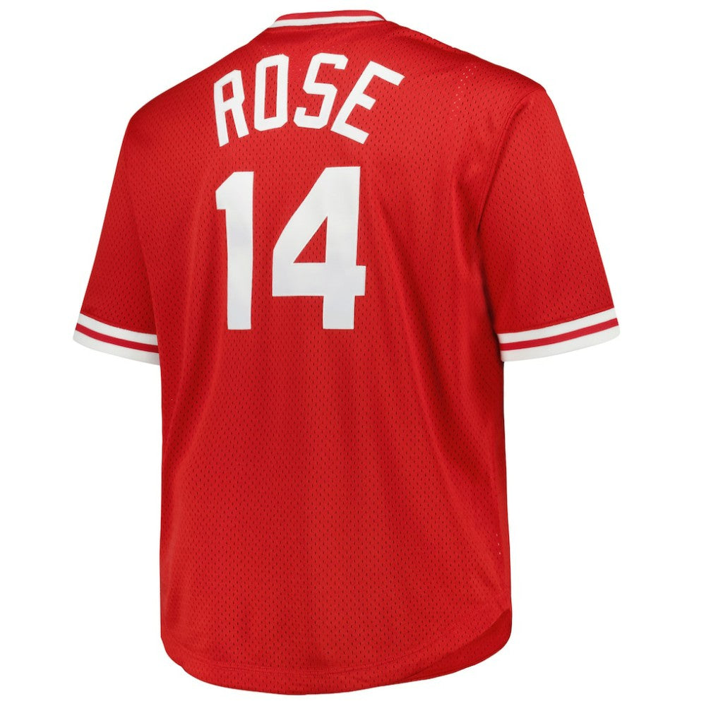 Pete Rose Cincinnati Reds Mitchell & Ness 1984 Cooperstown Collection Mesh Pullover Jersey - Red - Mitchell & Ness Online