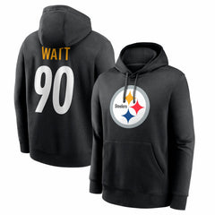 Nike T.J. Watt Pittsburgh Steelers Name & Number Fleece Hoodie Black