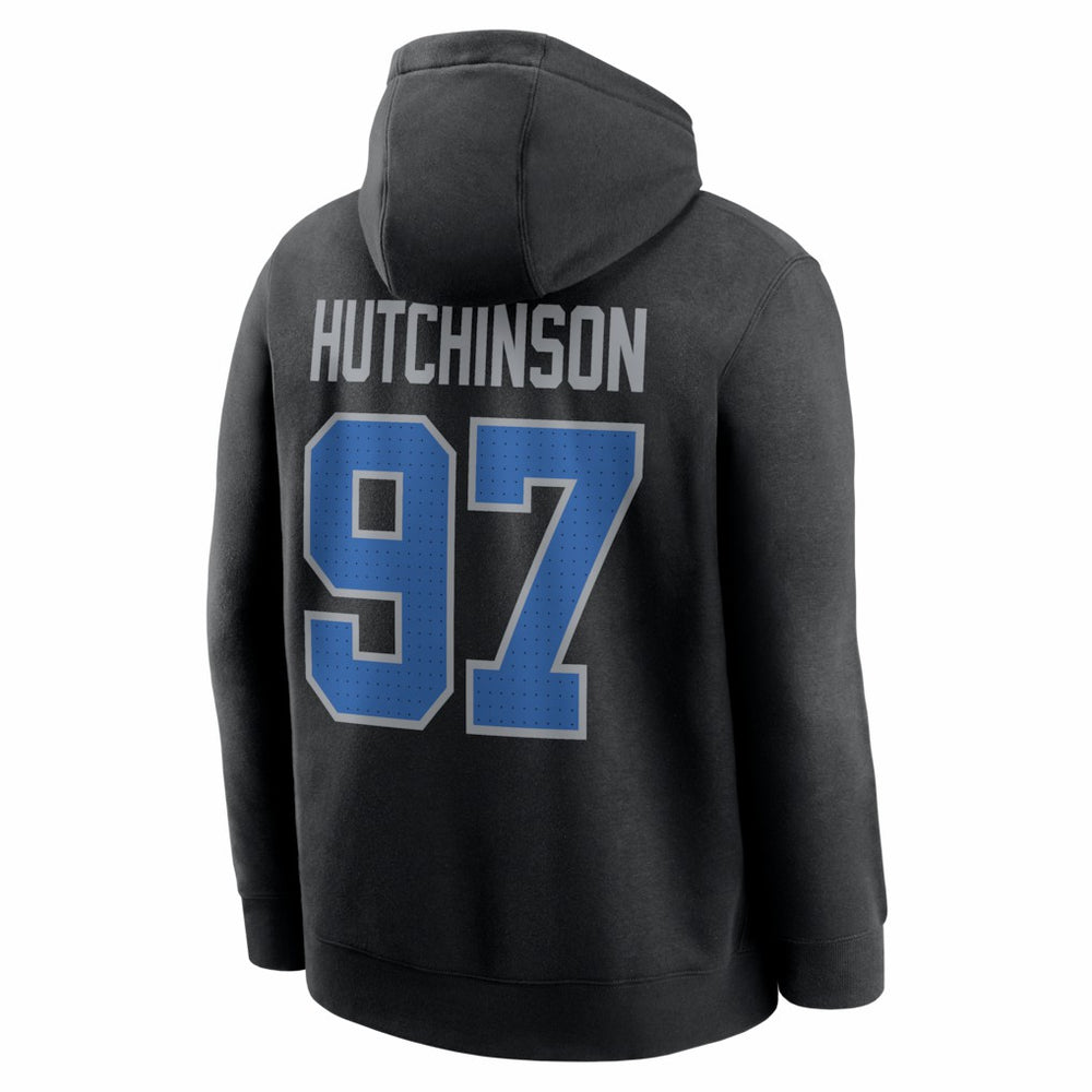 Nike Aidan Hutchinson Detroit Lions Name & Number Fleece Hoodie Black
