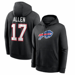 Nike Josh Allen Buffalo Bills Name & Number Fleece Hoodie Black