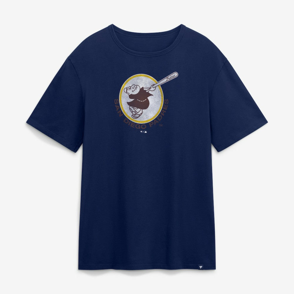 San Diego Padres Fanatics Vintage Logo Legacy T-Shirt - Navy - Fanatics on Sale