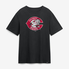 Cincinnati Reds Fanatics Vintage Logo Legacy T-Shirt - Black - Fanatics Discount