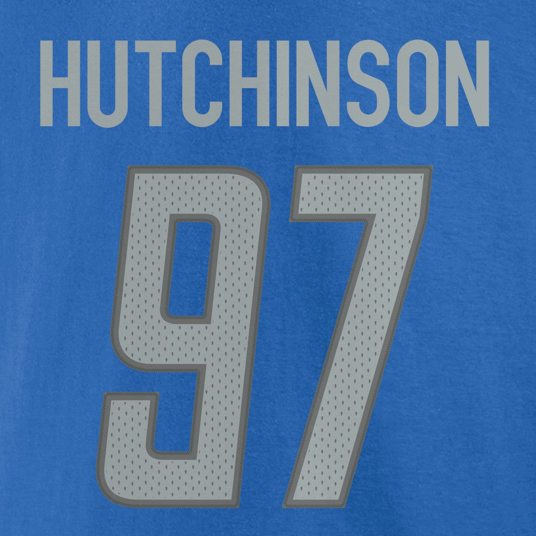 Fanatics Aidan Hutchinson Detroit Lions Player Icon Name & Number T-Shirt Blue