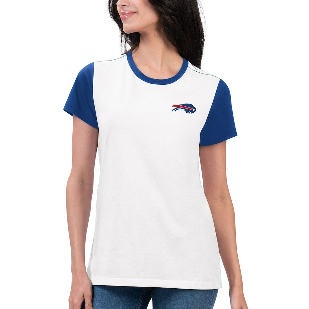 Buffalo Bills G-III 4Her by Carl Banks Women's Fashion Illustration T-Shirt White/Royal