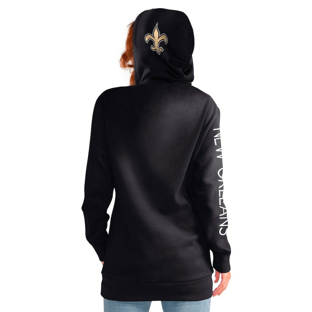 New Orleans Saints G-III 4Her by Carl Banks Women's Extra Inning Pullover Hoodie Black