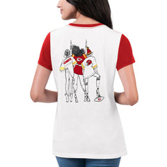 Kansas City Chiefs G-III 4Her by Carl Banks Women's Fashion Illustration T-Shirt White/Red