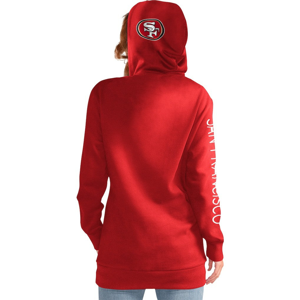 San Francisco 49ers G-III 4Her by Carl Banks Women's Extra Inning Pullover Hoodie Scarlet