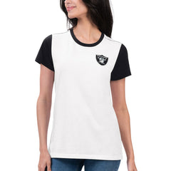 Las Vegas Raiders G-III 4Her by Carl Banks Women's Fashion Illustration T-Shirt White/Black