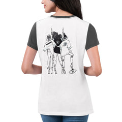 Las Vegas Raiders G-III 4Her by Carl Banks Women's Fashion Illustration T-Shirt White/Black