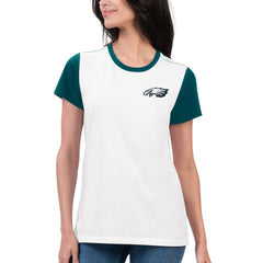 Philadelphia Eagles G-III 4Her by Carl Banks Women's Fashion Illustration T-Shirt White/Midnight Green