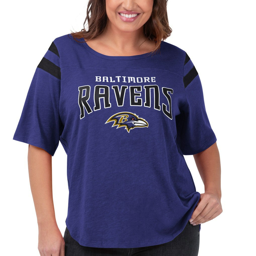 Baltimore Ravens G-III 4Her by Carl Banks Women's Plus Size Linebacker T-Shirt Purple