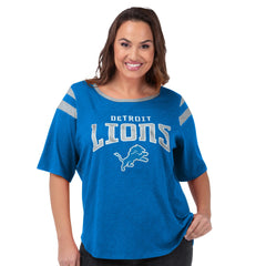 Detroit Lions G-III 4Her by Carl Banks Women's Plus Size Linebacker T-Shirt Royal