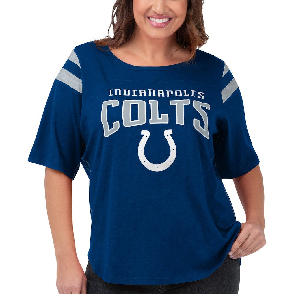 Indianapolis Colts G-III 4Her by Carl Banks Women's Plus Size Linebacker T-Shirt Royal