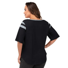 Las Vegas Raiders G-III 4Her by Carl Banks Women's Plus Size Linebacker T-Shirt Black