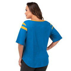 Los Angeles Chargers G-III 4Her by Carl Banks Women's Plus Size Linebacker T-Shirt Light Blue