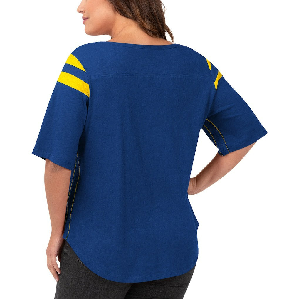 Los Angeles Rams G-III 4Her by Carl Banks Women's Plus Size Linebacker T-Shirt Royal