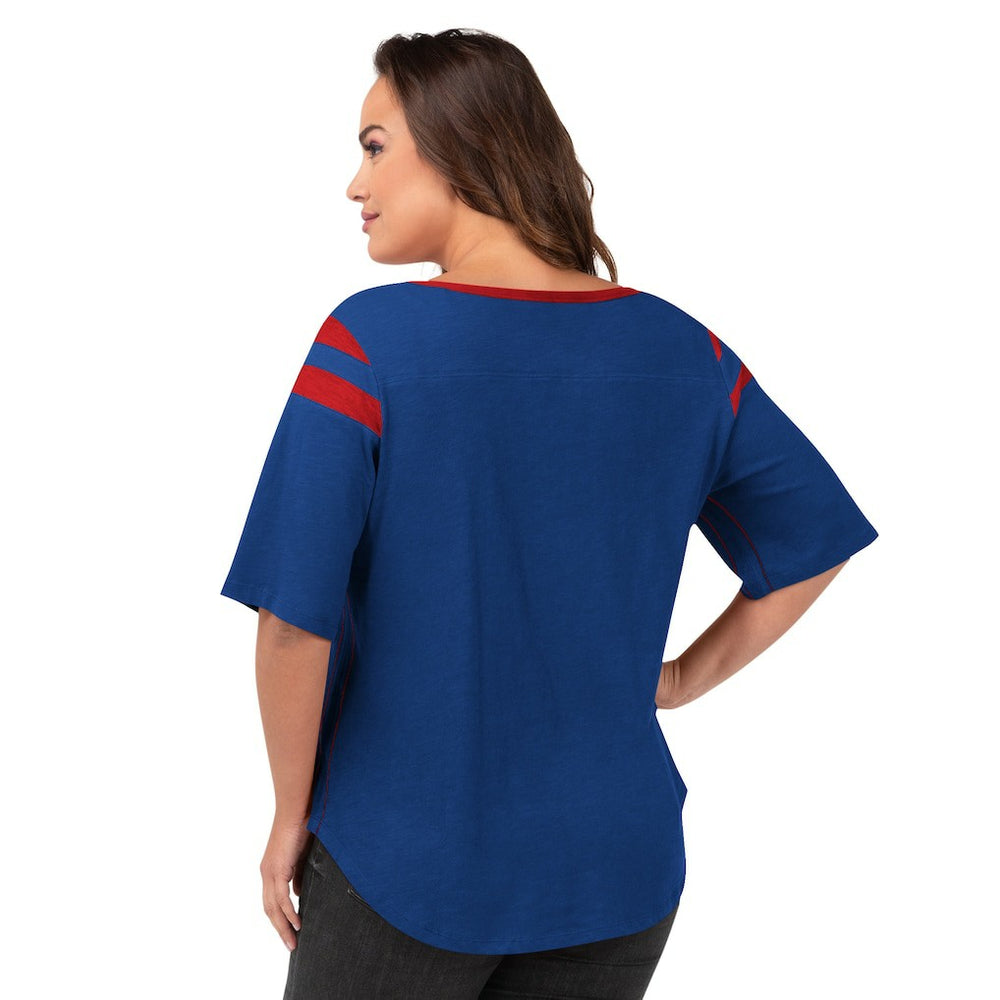 New York Giants G-III 4Her by Carl Banks Women's Plus Size Linebacker T-Shirt Royal