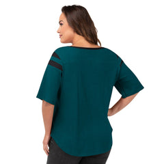 Philadelphia Eagles G-III 4Her by Carl Banks Women's Plus Size Linebacker T-Shirt Green