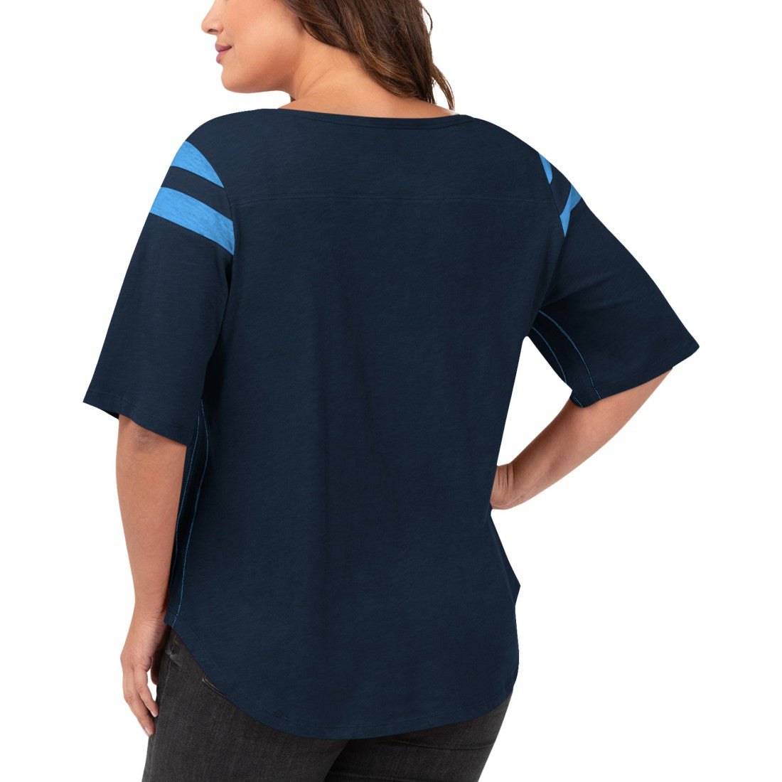 Tennessee Titans G-III 4Her by Carl Banks Women's Plus Size Linebacker T-Shirt Navy