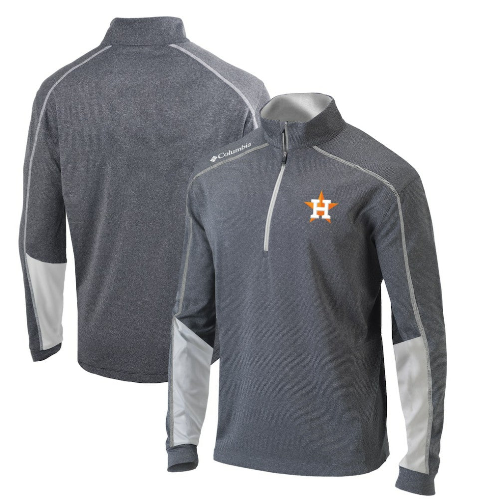 Houston Astros Columbia Omni-Wick Shotgun 2.0 Quarter-Zip Pullover Top - Charcoal/White - Columbia Lifestyle