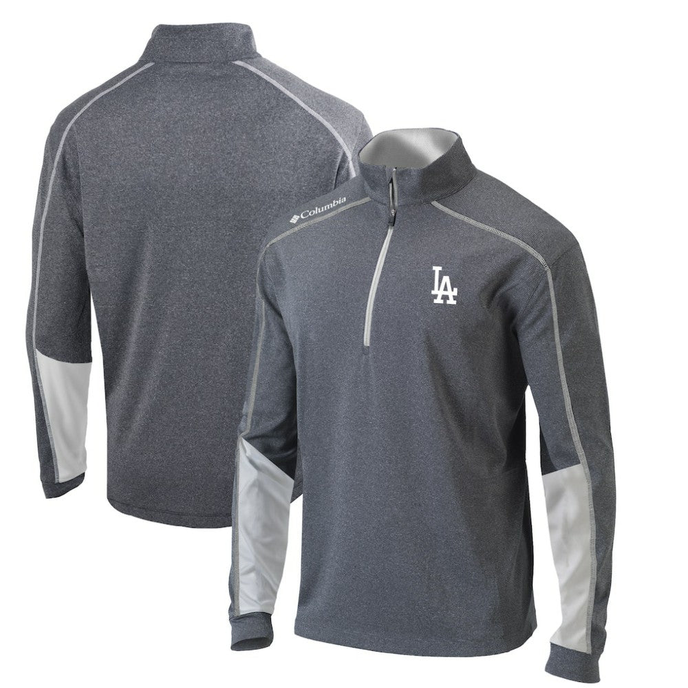 Los Angeles Dodgers Columbia Omni-Wick Shotgun 2.0 Quarter-Zip Pullover Top - Charcoal/White - Columbia Online