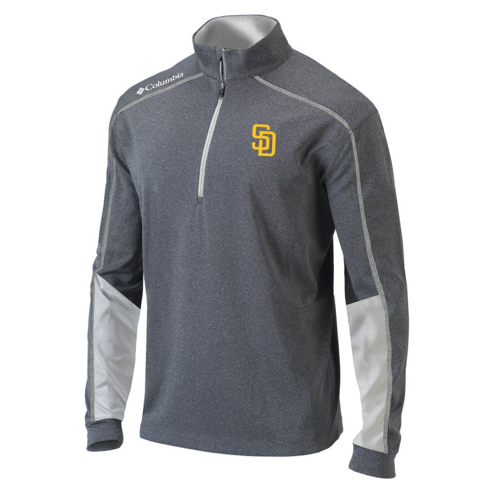 San Diego Padres Columbia Omni-Wick Shotgun 2.0 Quarter-Zip Pullover Top - Charcoal/White - Columbia Sale