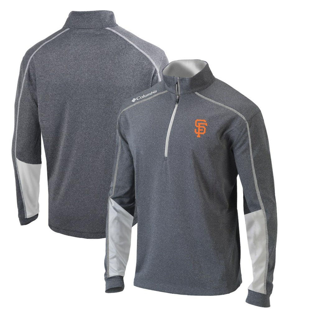 San Francisco Giants Columbia Omni-Wick Shotgun 2.0 Quarter-Zip Pullover Top - Charcoal/White - Columbia Sale