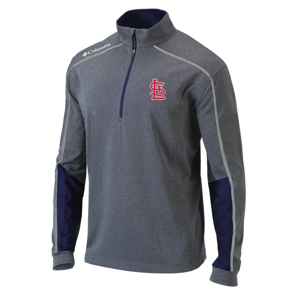 St. Louis Cardinals Columbia Omni-Wick Shotgun 2.0 Quarter-Zip Pullover Top - Charcoal/Navy - Columbia Discount