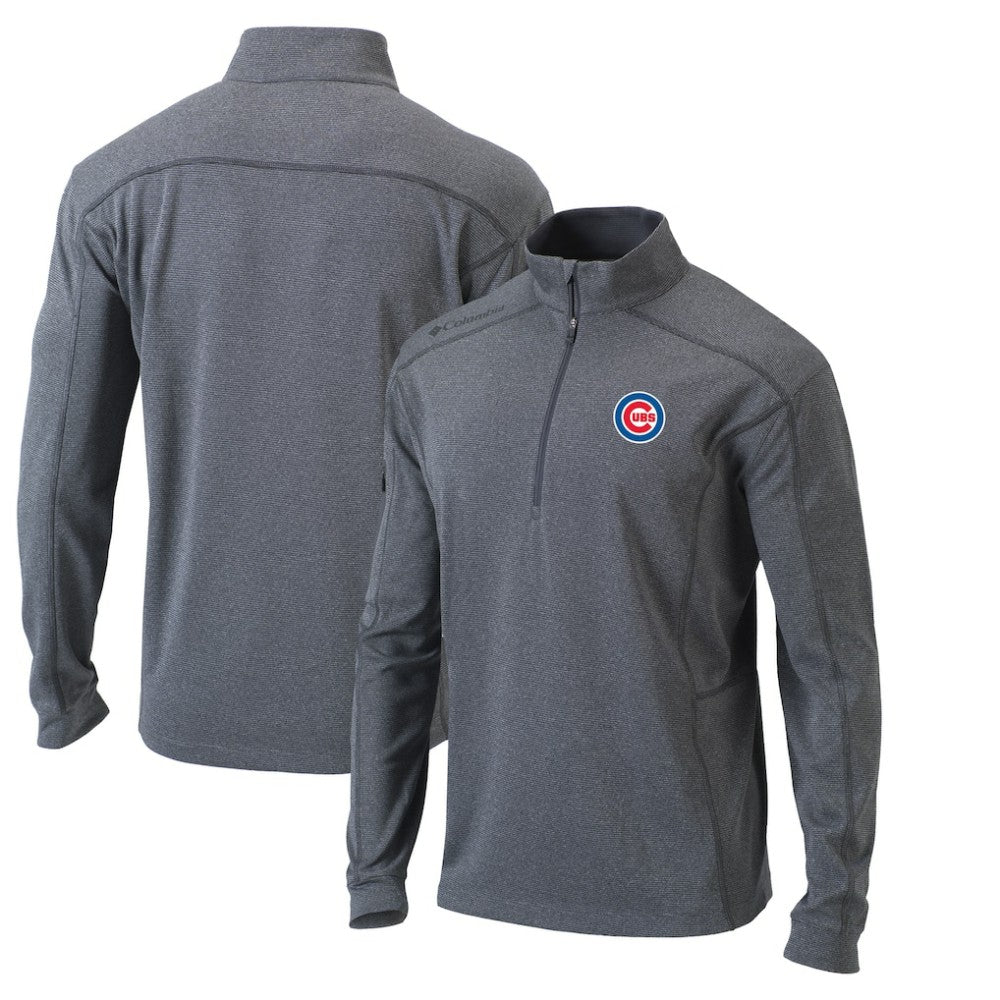 Chicago Cubs Columbia Omni-Wick Shotgun Quarter-Zip Pullover Top - Heather Gray - Columbia Discount