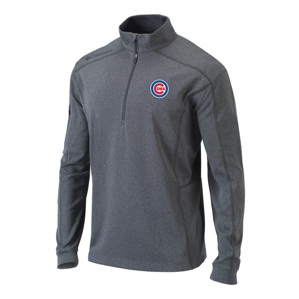 Chicago Cubs Columbia Omni-Wick Shotgun Quarter-Zip Pullover Top - Heather Gray - Columbia Discount