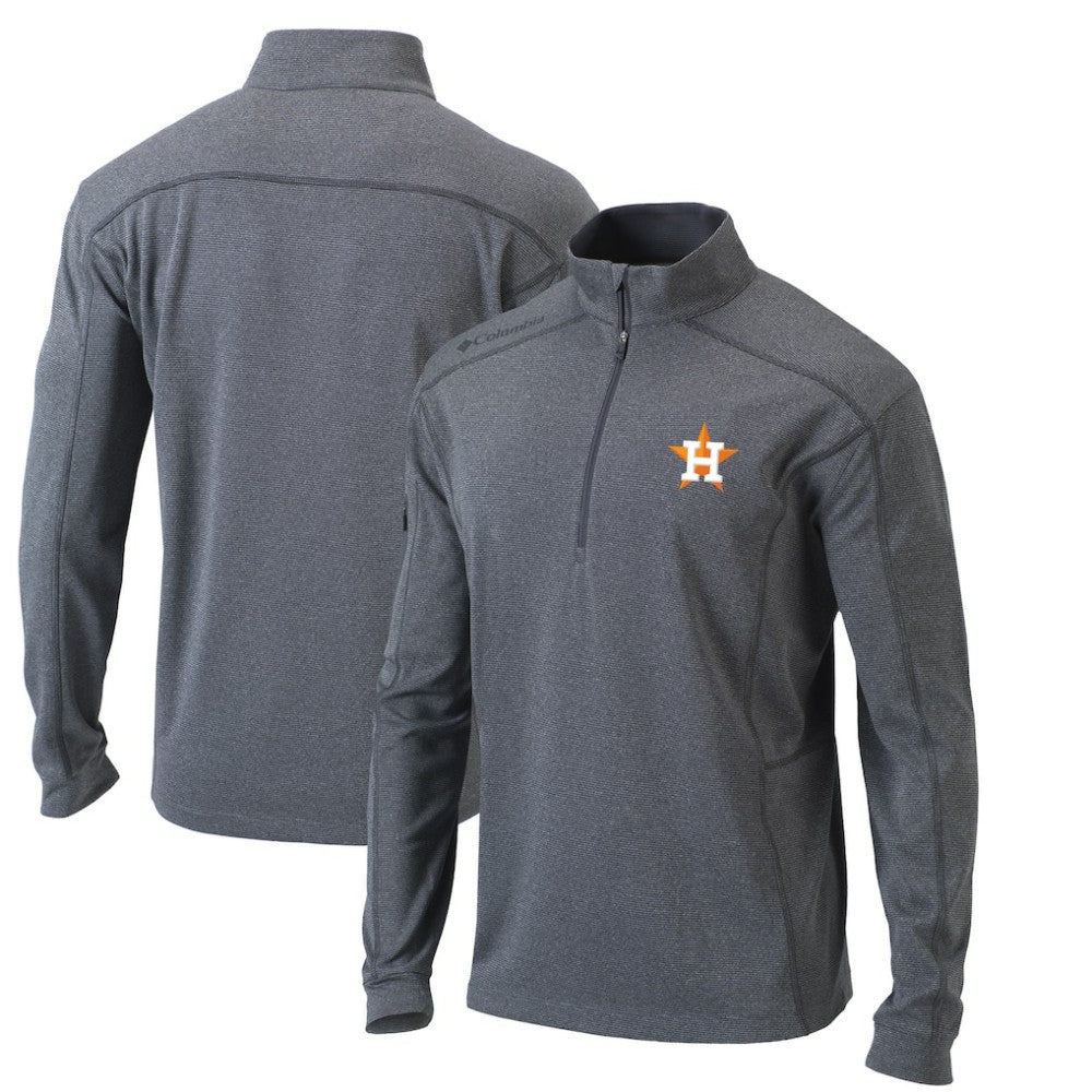 Houston Astros Columbia Omni-Wick Shotgun Quarter-Zip Pullover Top - Heather Gray - Columbia Lifestyle