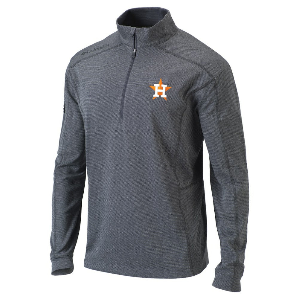 Houston Astros Columbia Omni-Wick Shotgun Quarter-Zip Pullover Top - Heather Gray - Columbia Lifestyle