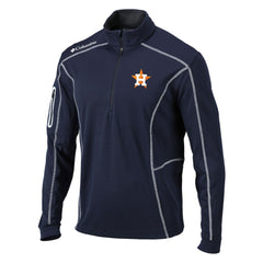 Houston Astros Columbia Omni-Wick Shotgun Quarter-Zip Pullover Top - Navy - Columbia Lifestyle
