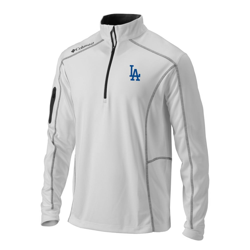 Los Angeles Dodgers Columbia Omni-Wick Shotgun Quarter-Zip Pullover Top - White - Columbia Lifestyle