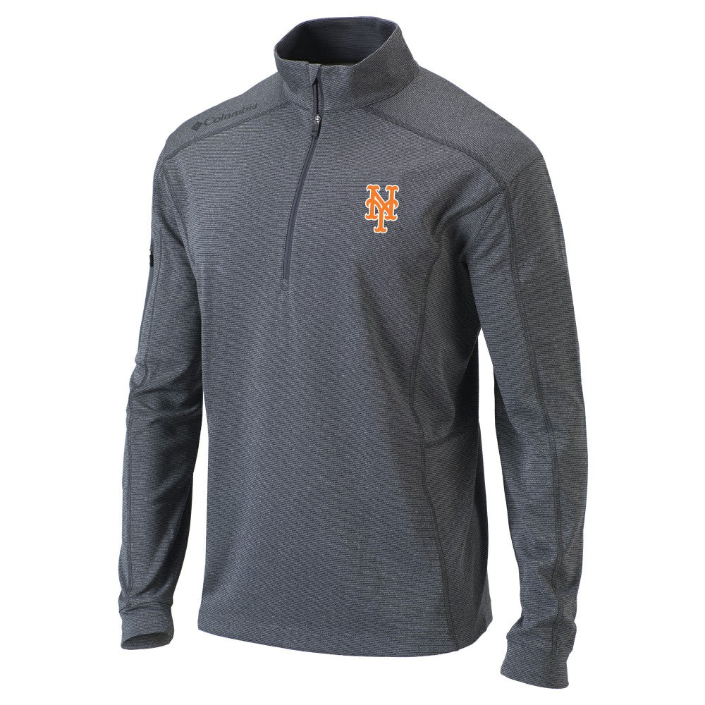 New York Mets Columbia Omni-Wick Shotgun Quarter-Zip Pullover Top - Heather Gray - Columbia Lifestyle