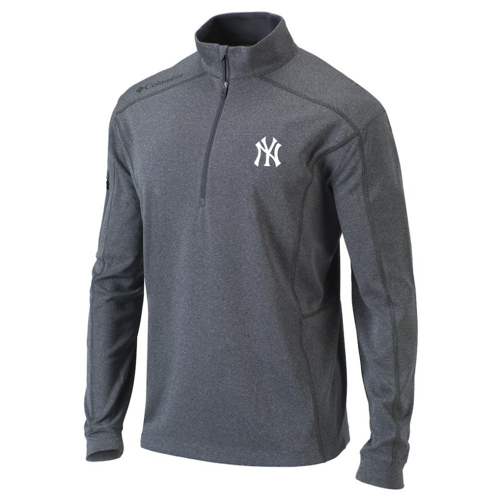 New York Yankees Columbia Omni-Wick Shotgun Quarter-Zip Pullover Top - Heather Gray - Columbia Sale