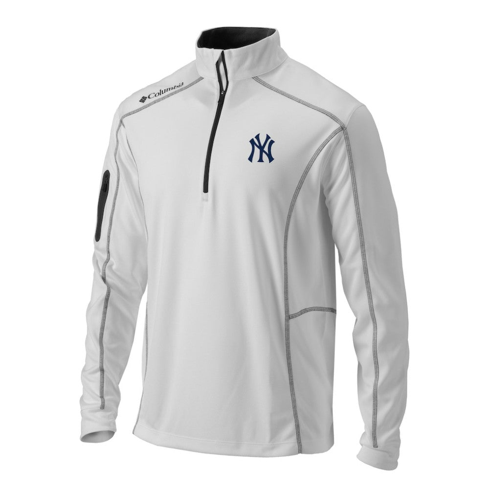 New York Yankees Columbia Omni-Wick Shotgun Quarter-Zip Pullover Top - White - Columbia Discount