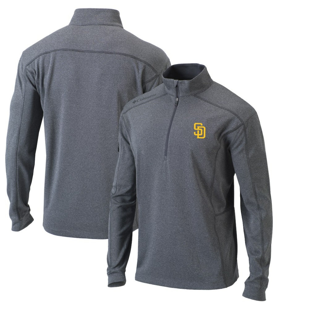 San Diego Padres Columbia Omni-Wick Shotgun Quarter-Zip Pullover Top - Heather Gray - Columbia Discount