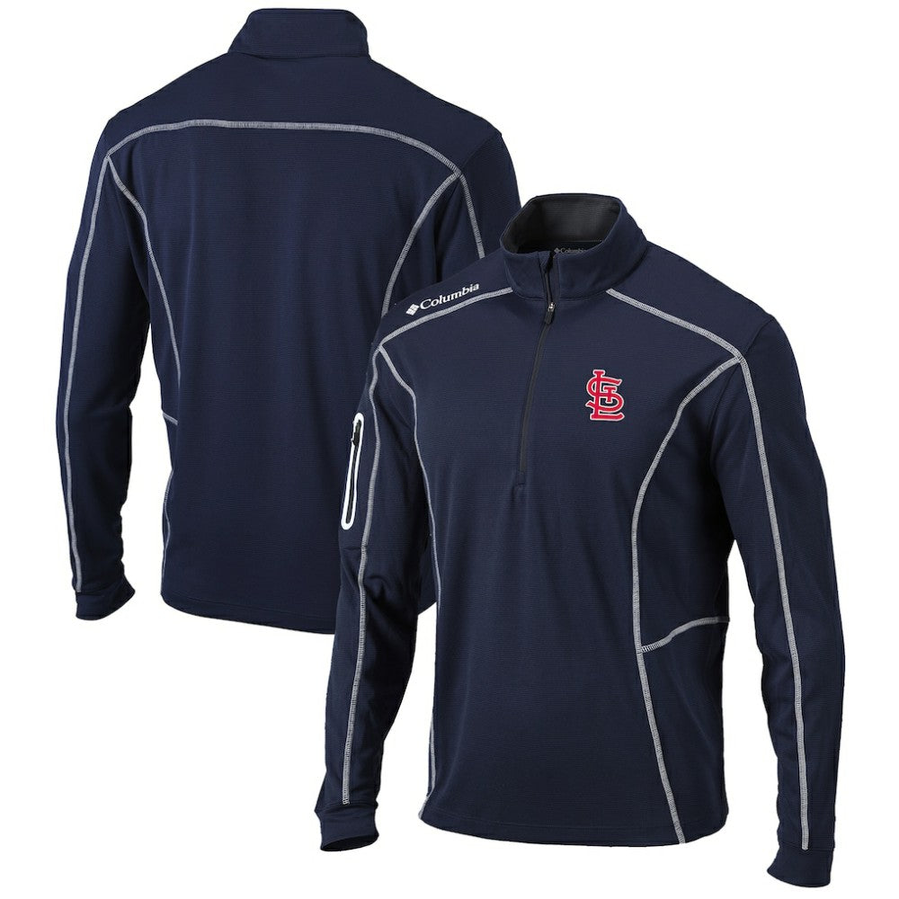 St. Louis Cardinals Columbia Omni-Wick Shotgun Quarter-Zip Pullover Top - Navy - Columbia Sale