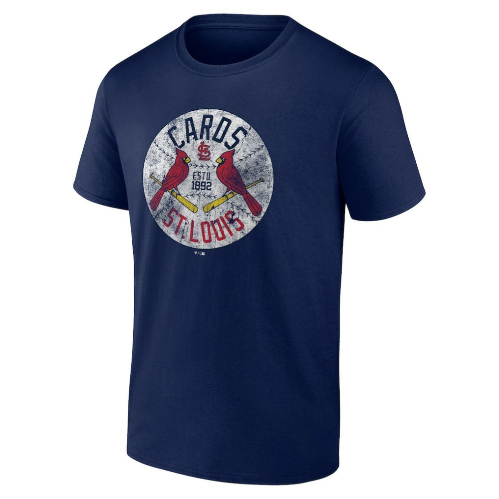 St. Louis Cardinals Hometown Collection Vintage Cards T-Shirt - Navy - MLB Sale