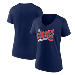 Chicago Cubs Women's Hometown Collection Those Cubbies V-Neck T-Shirt - Navy - MLB Online