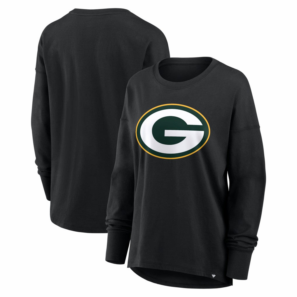 Fanatics Green Bay Packers Women's Essential Long Sleeve T-Shirt Black