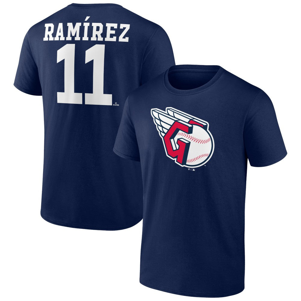 Jose Ramirez Cleveland Guardians Player Icon Name & Number T-Shirt - Navy - MLB Discount
