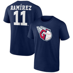Jose Ramirez Cleveland Guardians Player Icon Name & Number T-Shirt - Navy - MLB Discount