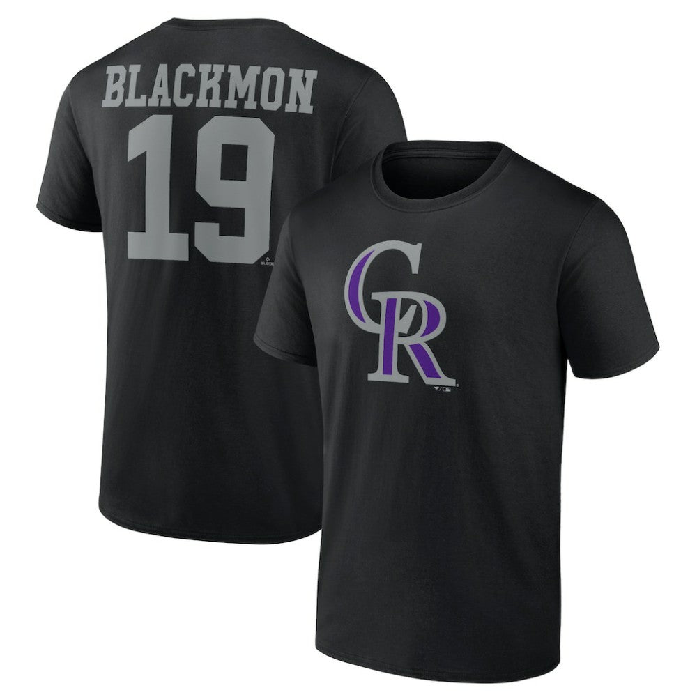 Charlie Blackmon Colorado Rockies Player Icon Name & Number T-Shirt - Black - MLB Discount