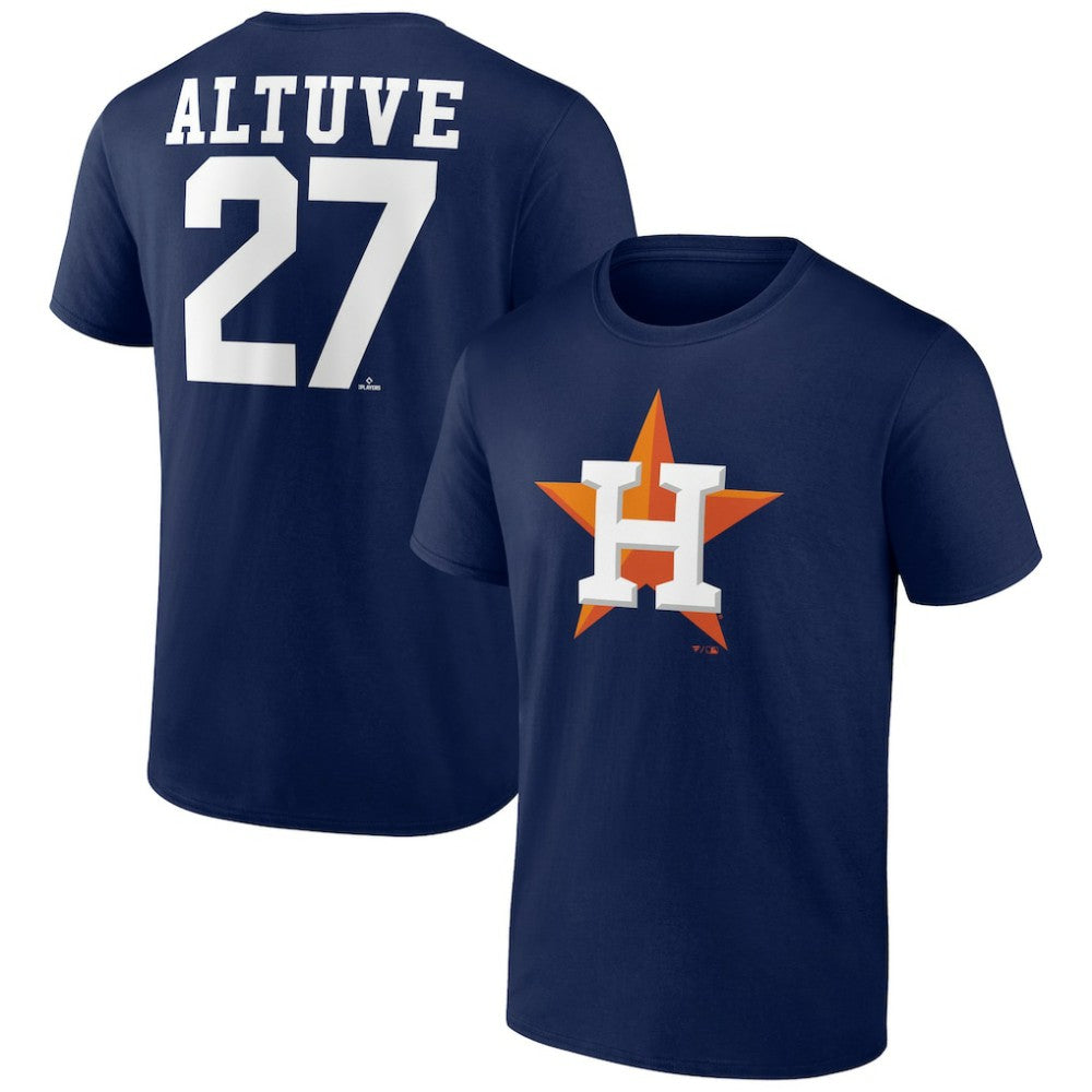 Jose Altuve Houston Astros Player Icon Name & Number T-Shirt - Navy - MLB on Sale
